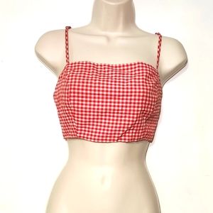 Windsor gingham crop top- size M